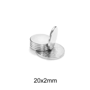 2 Pzi Magneti Neodimio 20X2 Mm Calamita Potente Fimo