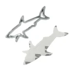 Adesivo Sticker 3D Sagoma Squalo Metallizzato Shark Hollow