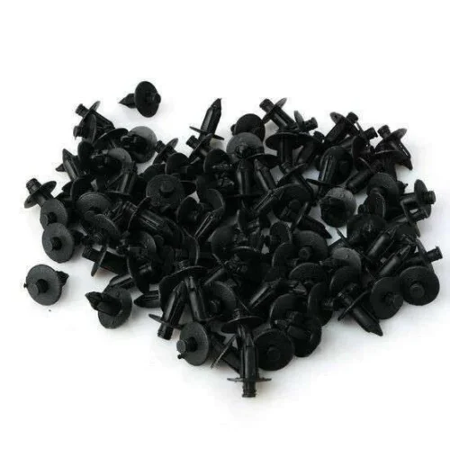 50Pz Rivetti Clip Scatto 8mm Plastica Carene Universale