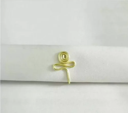 Piercing Naso Spirale Oro Falso Fake Nose Finto Dorato Clip