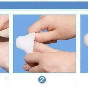 2Pz Cappuccio Protezione Dita In Gel Silicone Per Calli