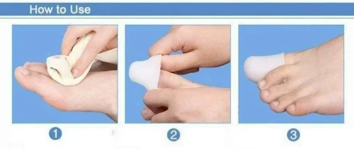 2Pz Cappuccio Protezione Dita In Gel Silicone Per Calli