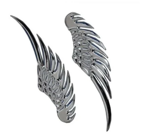 1 Coppia Ali 3D Adesivi Sticker Per Auto In Gomma Pvc Wings