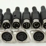 2 Pezzi Lotto Din 8 Pin Maschio + Femmina Pannello Telaio