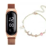 Orologio Digitale Slim Di Lusso Elegante Oro A Led Bracciale