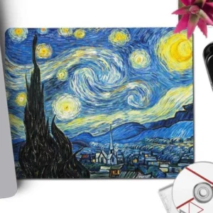 Tappetino Mouse Cielo Stellato Van Gogh Tappeto Pc Laptop
