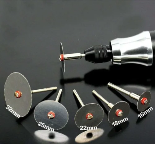 Disco Di Taglio 16 18 22 25 32Mm Per Dremel 6 Pezzi Inox