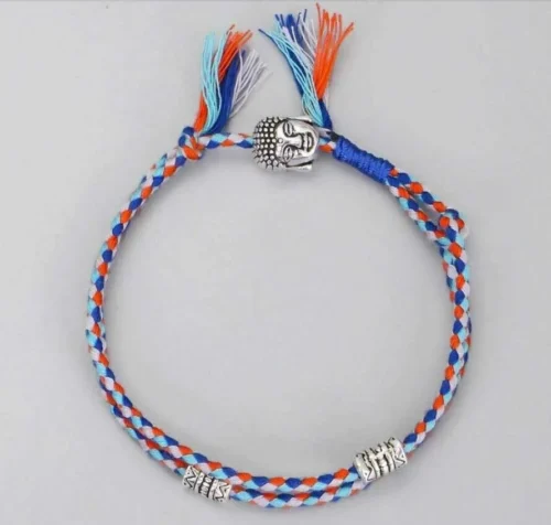 Bracciale uomo Buddista Tibetano in corda Buddha nodo