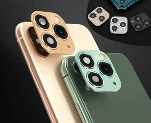 Adesivo fotocamera finta per iPhone X XS Max 11 Pro Max Nero