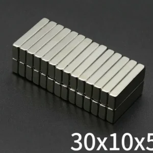 4 Pezzi Magneti Neodimio NdFeB N35 Misura 30x10x5mm
