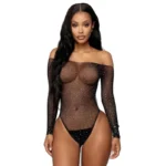 Body Bodino a Rete Sexy Lingerie Strass Glitterato Intimo