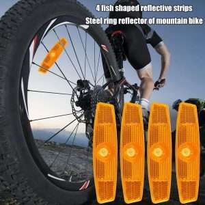 Riflettore Riflettente per Bicicletta 4 Pezzi per Raggi Cerchione Universali