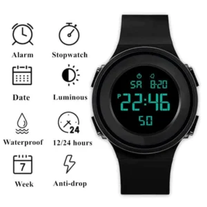 Orologio Digitale Sportivo Waterproof 50m Water Resist Alarm