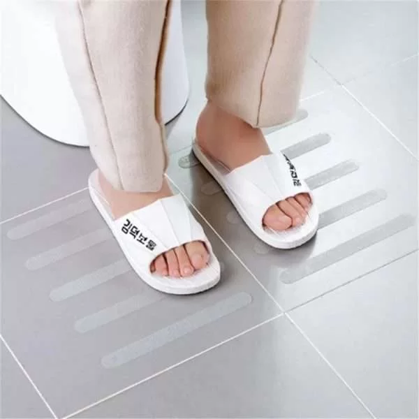 6 Pezzi Lotto Strisce Antiscivolo Trasparenti 38x2cm Adesive Bagno Vasca