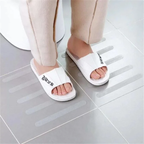 6 Pezzi Lotto Strisce Antiscivolo Trasparenti 38x2cm Adesive