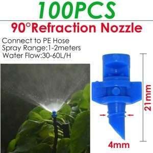 Lotto 100 Pezzi Misti Ugello Spruzzatore Giardino Irrigazione Spray Nebbia