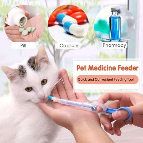 Medicina Siringa per Cane Gatto Cibo Dispenser Bocca Acqua Latte Pistola