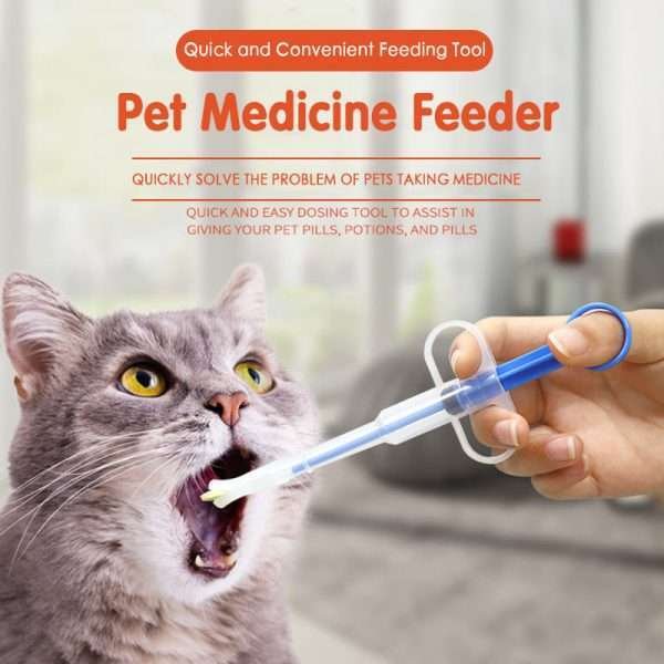 Medicina Siringa per Cane Gatto Cibo Dispenser Bocca Acqua Latte Pistola