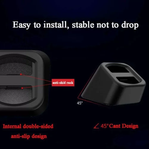 Supporto Stile Bocchette Aria Nero per Smartphone Cellulare