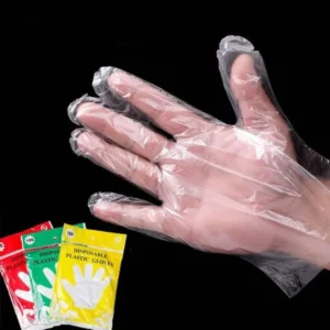 Lotto 100 Pezzi Guanti Usa e Getta Ecologici PE Cucina