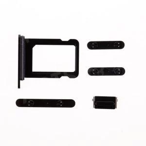 Slot SIM Card + Tasti Volume + Tasto Muto + Tasto Accensione Per iPhone 12 Nero