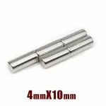 20 Pezzi Magneti Neodimio NdFeB N35 Misura 4x10mm Cilindro 4*10 Cilindrico