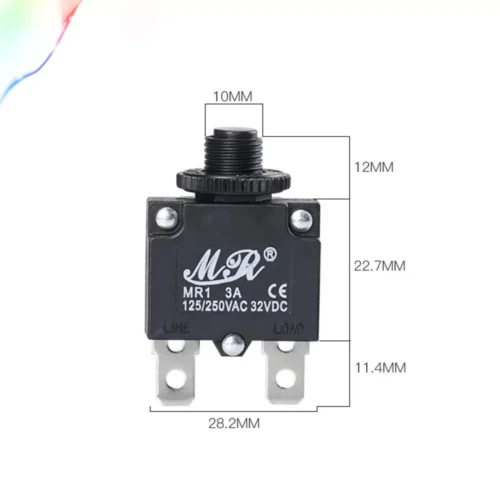 INTERRUTTORE AUTOMATICO TERMICO 5A PULSANTE AC DC 12v 220V