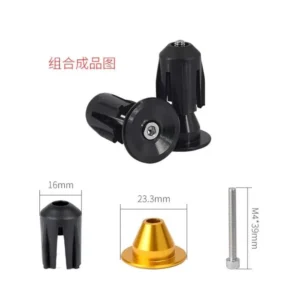 Tappi per manubrio bici MTB NERI alluminio universali