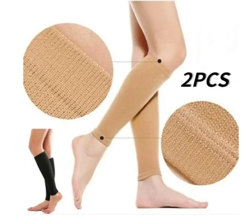 2 Pezzi 1 Paio Calze Contenitive Vene Varicose in Nylon