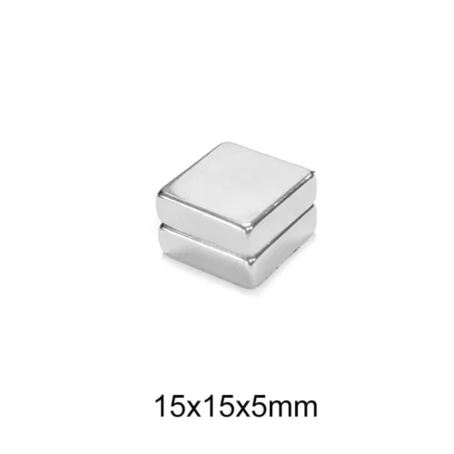Lotto 2 Pezzi Magneti al Neodimio 15x15x5mm NdFeB Permanente