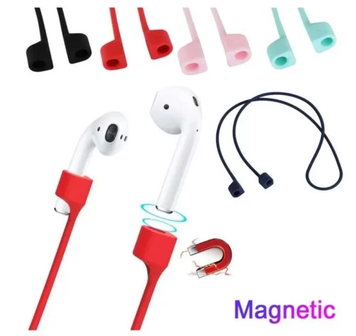 Corda Magnetica BIANCA in Silicone per Apple AirPods 1 2