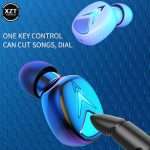 Auricolare Bluetooth Invisibile 5.0 con Tecnologia TWS Nero con LED Blue Microfono S600
