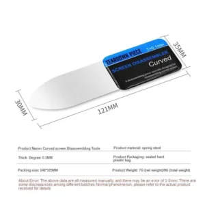 Strumento Apertura Schermo LCD Curvo Curvato Acciaio Inox
