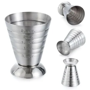 Jigger Misurino Grande da 75ml in Acciaio Shaker Barman
