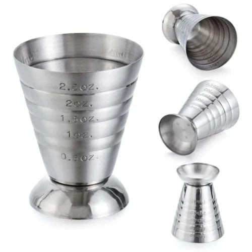 Jigger Misurino Grande da 75ml in Acciaio Shaker Barman