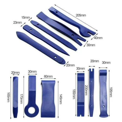 Kit 11 Leve per Smontaggio Componenti in Plastica Carrozzeria