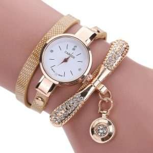 Orologio Donna CARUDE braccialetti Dorati Lusso Diamanti