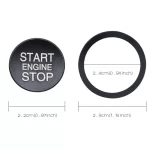 Start Stop Bottone Anello Sticker Alfa Romeo Mito 147 156 Giulietta Stelvio NERO