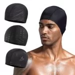 Cuffia Berretto in Tessuto Nylon per Nuoto con Stampa Fulmine Lightning Bagno
