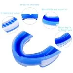 Sport Protezione Della Bocca Blue Paradenti Boxe Karate Tutore Rugby Basket