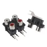 RCA Femmina 4 Fori Audio Stereo Martinetti AV Presa di Ingresso