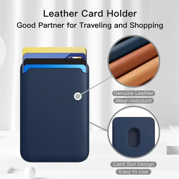 Portafogli Portacarte Magnetico Nero MagSafe per iPhone 12 13 14 Pro Max