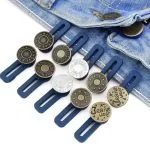 Lotto da 5 Pezzi Casuali Estensore per Bottoni Jeans in Vita Regolabile Facile
