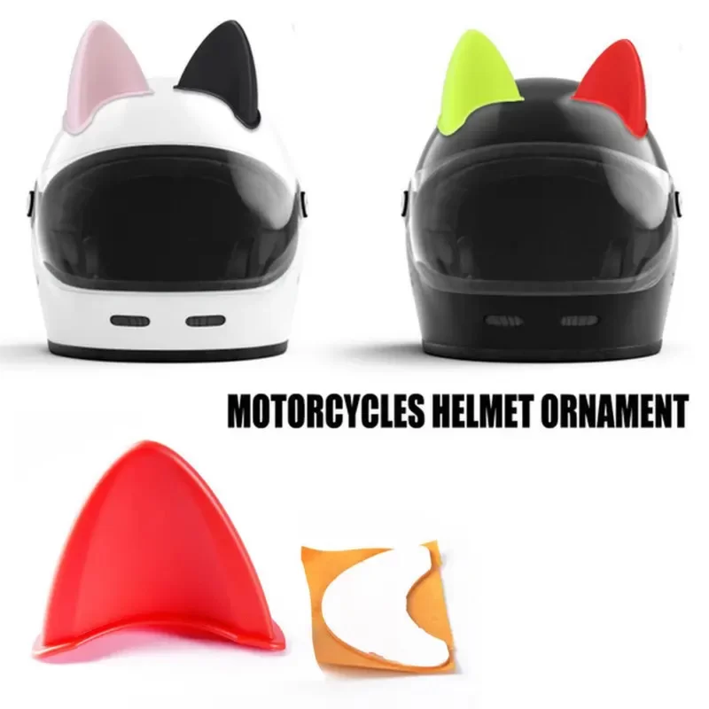 Adesivi Per Casco Con Orecchie Di Gatto Colore Nero Decorazione