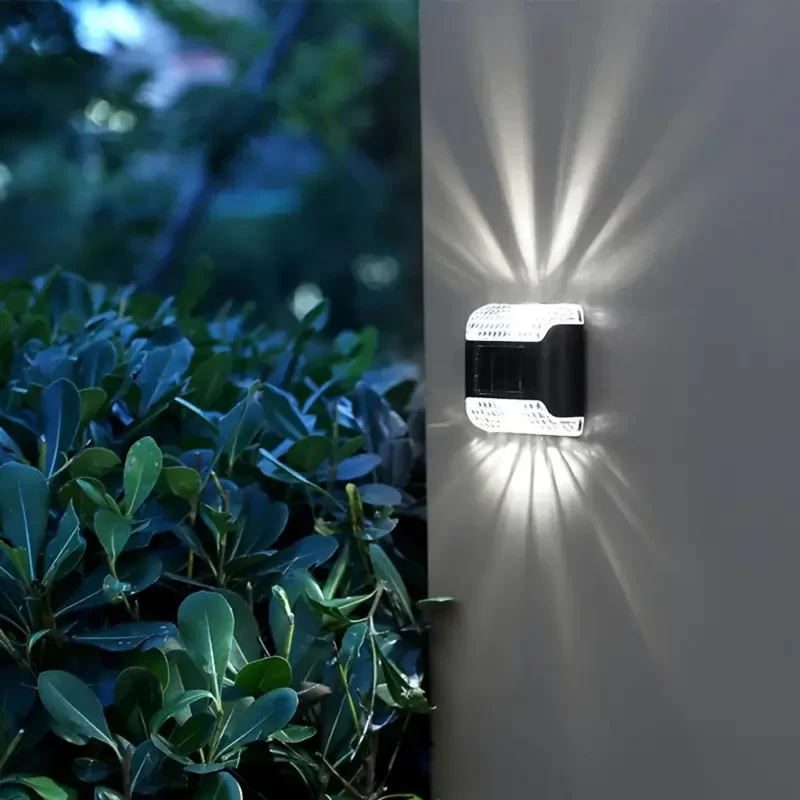 Doppia Luce Da Parete Con Pannello Solare A LED Impermeabile Esterno