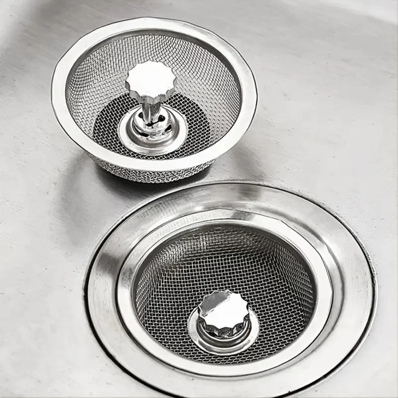 Filtro Per Lavello Con Tappo In Acciaio Inossidabile per Lavabo e Bagno