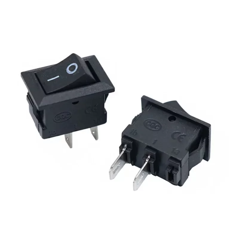 10pz Lotto Interruttore Rocker Nero Piccolo Pannello 6A 250V