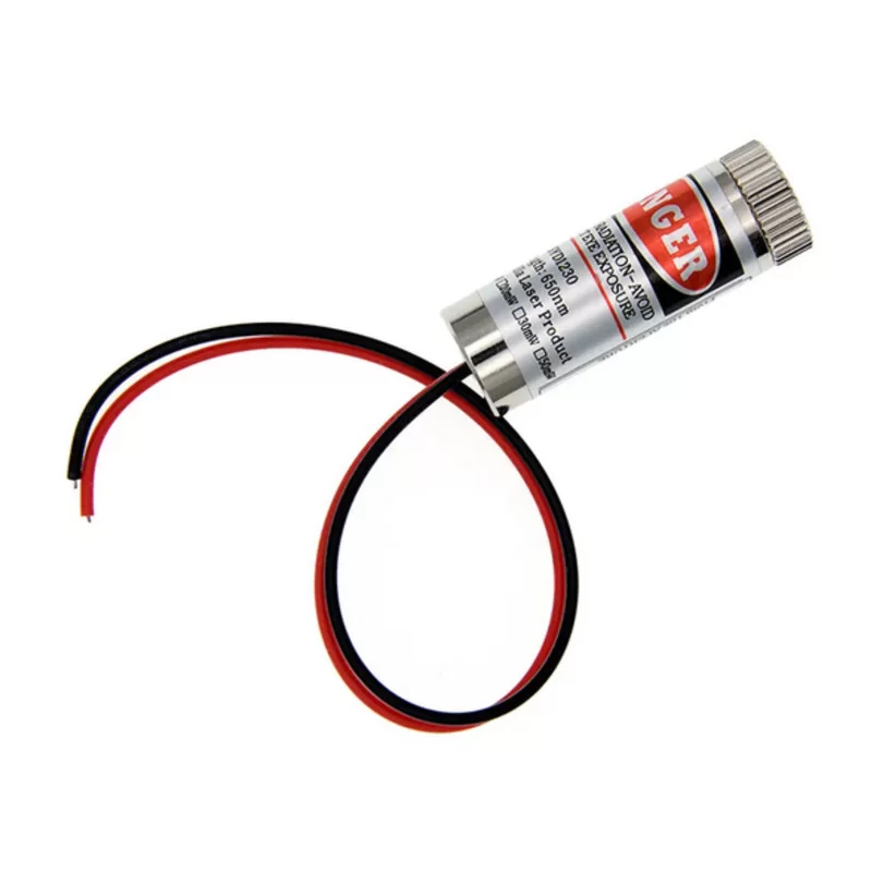 Modulo Laser 650nm 5mW Punto Rosso Messa a Fuoco Regolabile