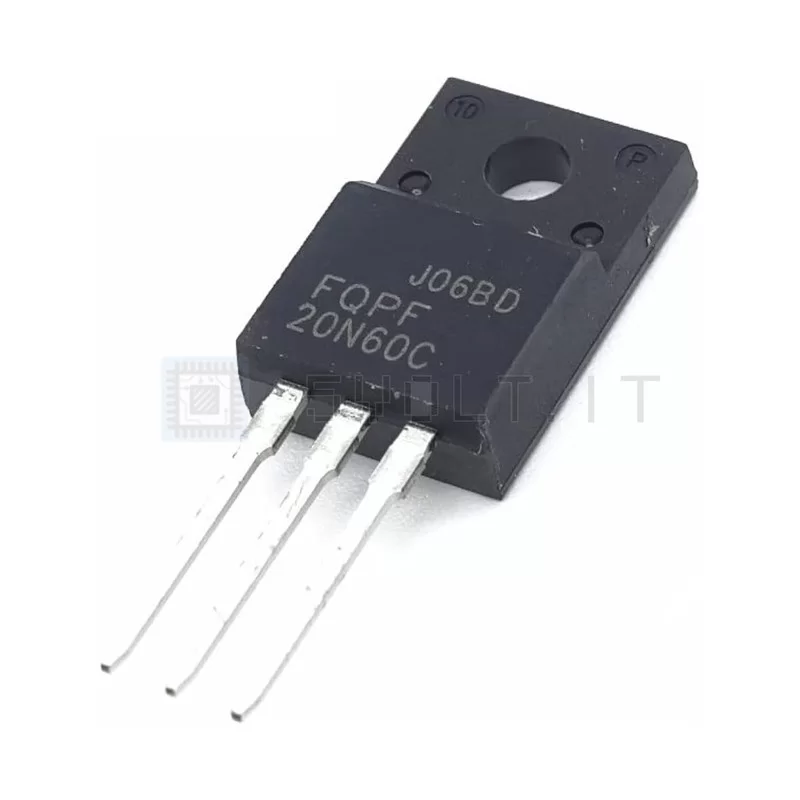 Mosfet N-Channel FQPF20N60 600V 20A TO-220F – 2 Pezzi