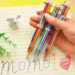 Penna A Sfera Retrattile 6-In-1 Trasparente Multicolore Ufficio Scuola
